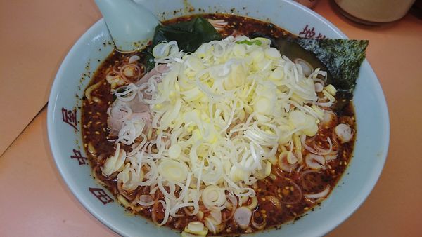 「地獄ラーメン極上3 大盛無料 ネギ薬味」@地獄ラーメン 田中屋の写真