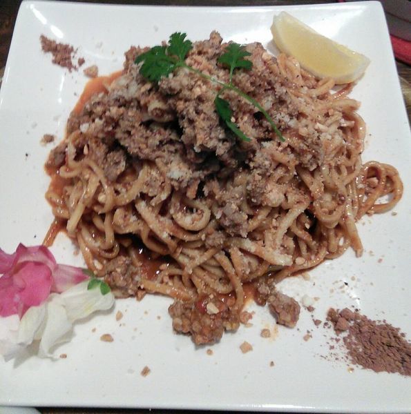 「【限定】イベリコ豚と牛肉の香港式ボロネーゼ 1200円」@カントナの写真