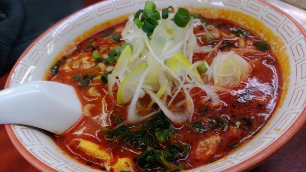 「ミニドラたんたんめん650円辛さドラゴン級」@らーめん ドラごんちの写真