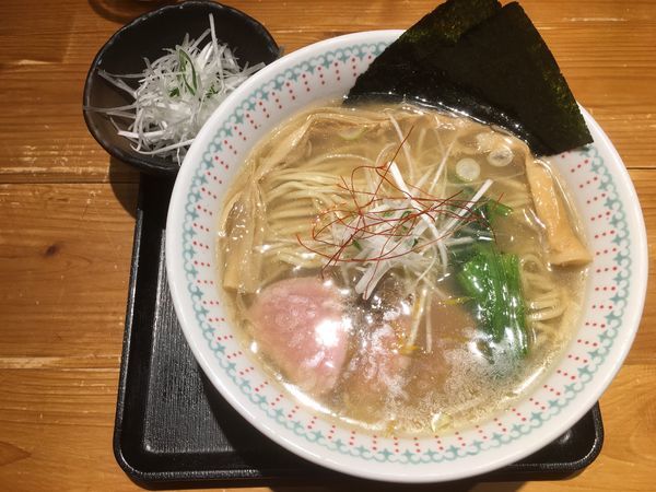 「塩そば750円、ねぎ80円」@中華そば 勝本の写真
