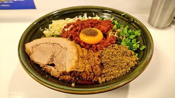 「【期間限定】台湾まぜそば(ニンニク･カレー･追い飯)+肉増し」@ハイパーファットンの写真