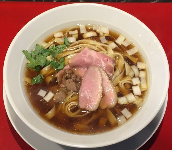 「鴨醤油らーめん780円」@鴨だしらーめん 鴨福の写真