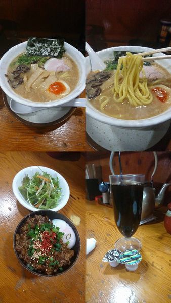 「『豚そば+どてめしセット(￥1100)』」@九州麺酒房 響の写真