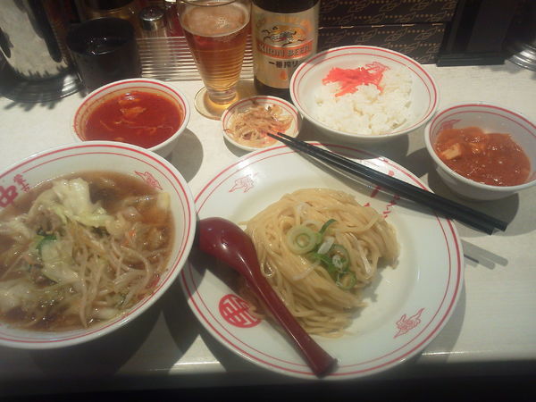 「冷やし醤油＋北極ス＋定食＋瓶ビ 1660円」@蒙古タンメン 中本 新宿店の写真