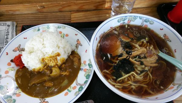 「Ｂセット（ラーメン＆カレー）」@丸鶴の写真