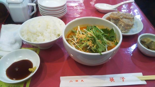 「シューマイ+半担担麺セット」@小洞天 日本橋本店の写真