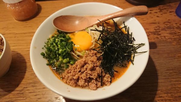 「鶏ポタンタン麺 870円 + 鶏そぼろ丼 260円」@鶏ポタラーメン THANK 大門店の写真