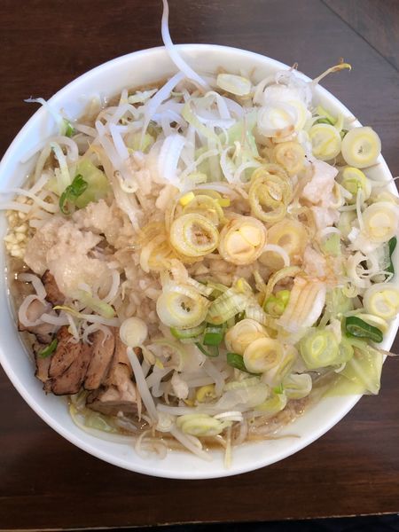 「ラーメン(ニンニクヤサイアブラ)ネギ」@龍麺 ふえ郎の写真