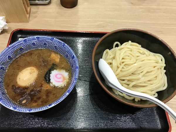 「味玉濃厚豚骨魚介つけ麺」@三竹寿 本店の写真