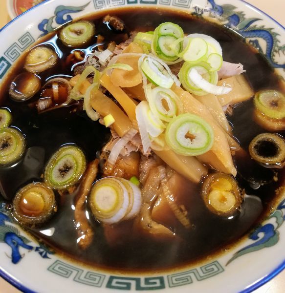 「富山ブラックラーメン(並)+ライス」@喜八の写真