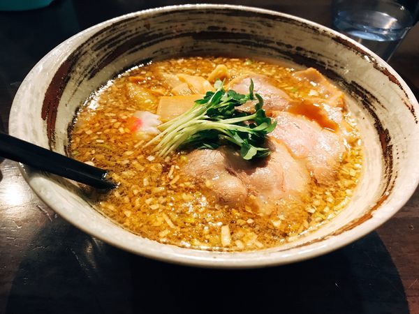 「特製中華そば&サービス唐揚げ＋替玉」@大杉製麺の写真