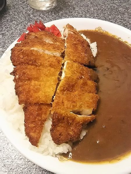 「カツカレー（辛口）￥650＋多め￥0」@アメリカンの写真