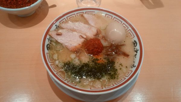 「山形からみそらーめん＋味玉」@田中そば店の写真