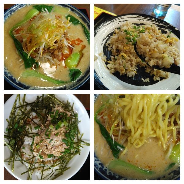 「味噌タンタンメン（白味噌）大盛り＋チャーマヨ丼」@麺家 光の写真
