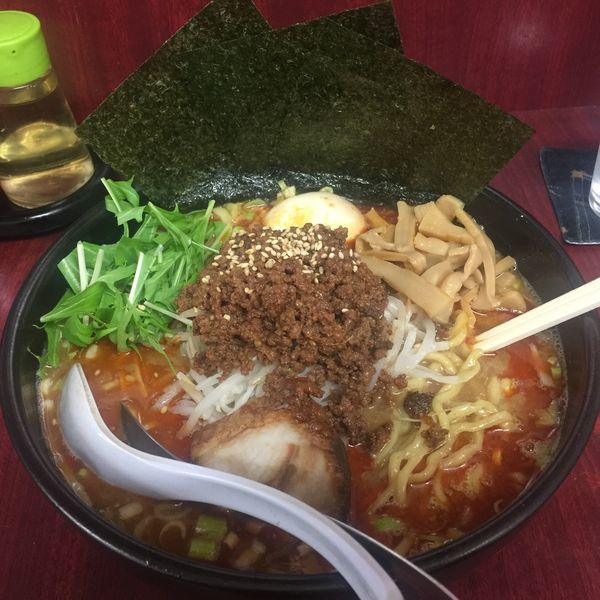 「全部のせ赤担々麺特盛」@二代目めん家 味味の写真