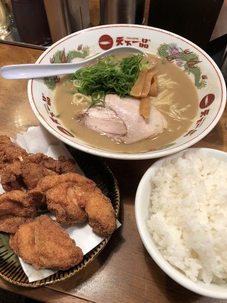 「こってりらーめん(唐揚げ定食)」@天下一品 大宮東口店の写真
