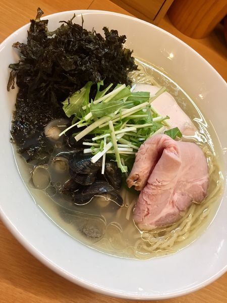 「【限定】しじみとばら海苔の磯塩そば ￥800」@麺処ろくめいの写真