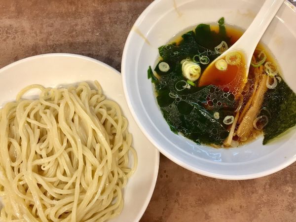 「つけ麺640円＋餃子370円」@風神 品川店の写真
