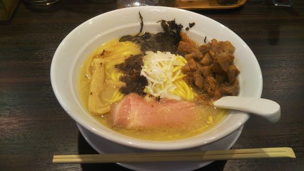 「鶏白湯麺（固め・濃め）+くずれチャーシュー+雑炊セット」@超濃厚鶏白湯ラーメン専門店 自家製麺 鶏ふじの写真