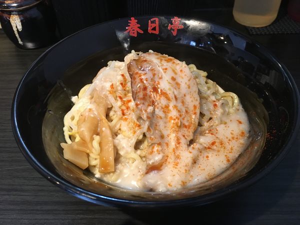 「鳥豚油そば」@油そば専門店 春日亭 五反田店の写真