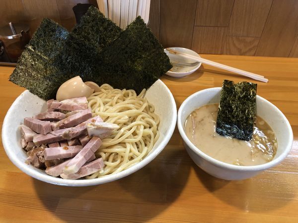 「チャーシューつけ麺 中盛300g +海苔 +ビール」@麺屋 永太の写真