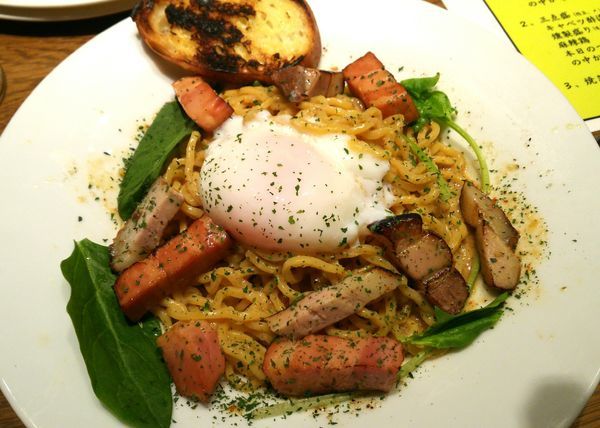 「【数量限定】味噌カルボナーラまぜそば　900円」@中華そば 二階堂の写真