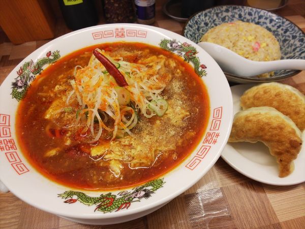 「マーラーメン＋Ｂセット」@ラーメン餃子 なか屋の写真