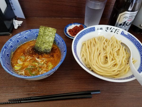 「辛つけ麺」@つけめん さなだの写真