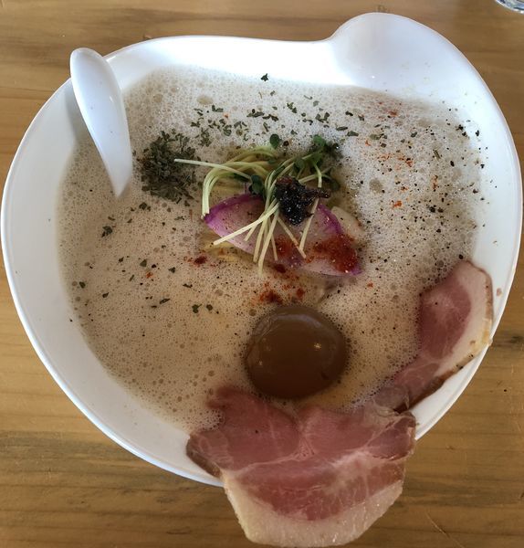 「豚泡SOBA＋半熟煮玉子（￥850＋￥150）」@AWANOUTAの写真