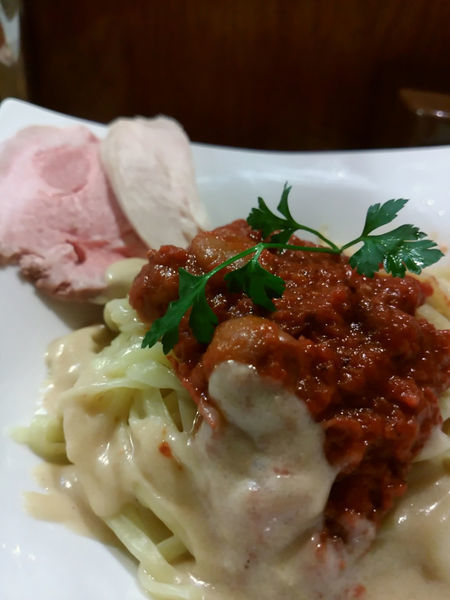 「ポルポアフォガードとビスクドオマール風クリーム和えそば」@麺庵 小島流の写真