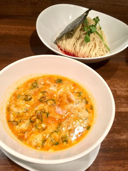 「坦坦つけ麺￥930＋海老ワンタン(3個)￥200＋その他」@創作麺工房 鳴龍の写真