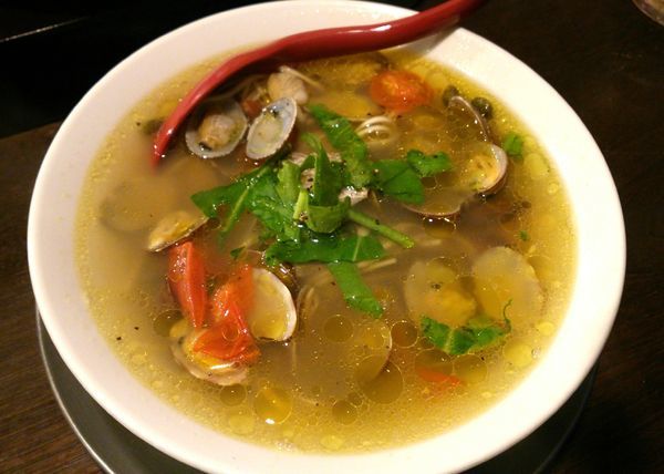 「アクアパッツァ風魚介塩そば」@立ち呑み居酒屋 金町製麺の写真