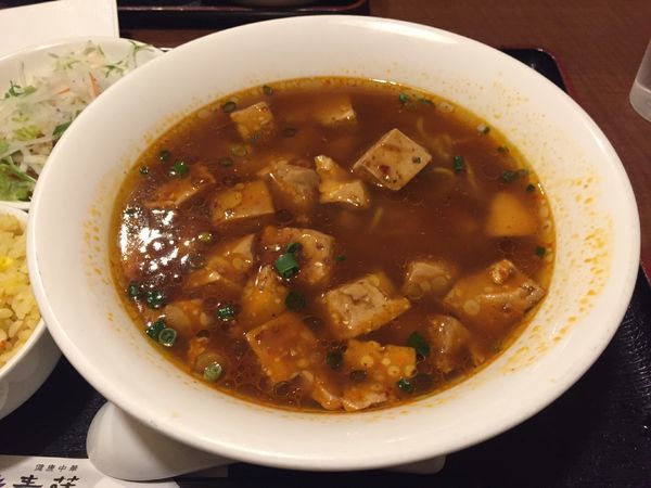 「麻婆麺＋ミニチャーハン」@健康中華庵 青蓮 大宮西口店の写真