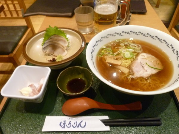 「八戸ラーメン+晩酌セット」@烹鱗の写真