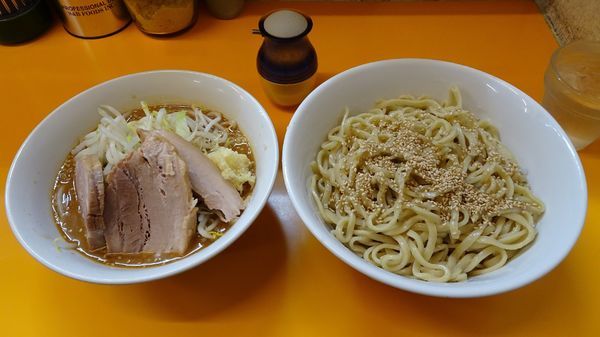 「ラーメン（650円）＋つけめん（100円）＋味噌（50円）」@ラーメンエース 八王子店の写真