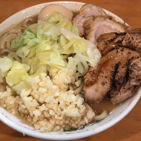 「ミニ＋特製（焼き鳥のタレ炙り）　650＋250円」@ファットンの写真