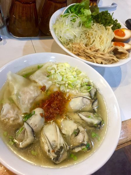 「【限定】広島産生真牡蠣と自家製冬野菜の淡麗塩つけめん￥980」@麺屋 扇 SENの写真