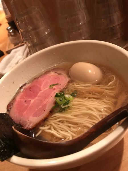 「中華そば(味玉入り)」@中華蕎麦 蘭鋳の写真