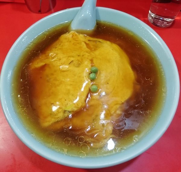 「カニタマソバ  800円」@十八番の写真