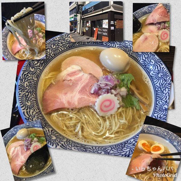 「煮干し塩そば 730円 味玉 70円 豚めし小 200円」@鶏そば なんきち 東京店の写真