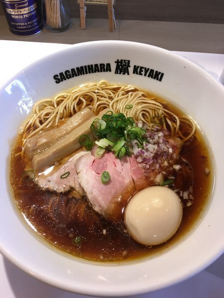 「味玉醤油＋替え玉」@Sagamihara 欅の写真