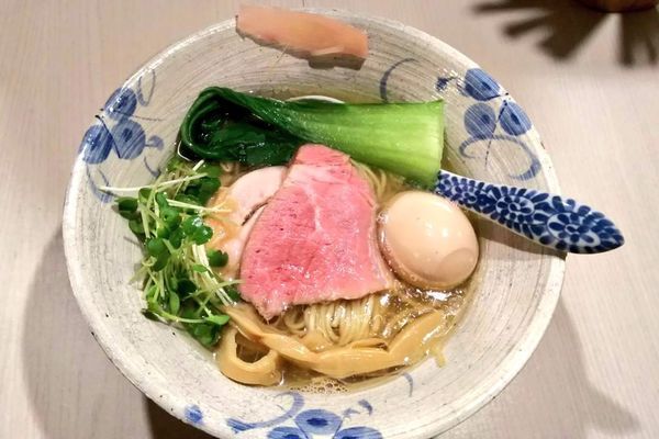 「味玉汐そば」@麺処 きなりの写真