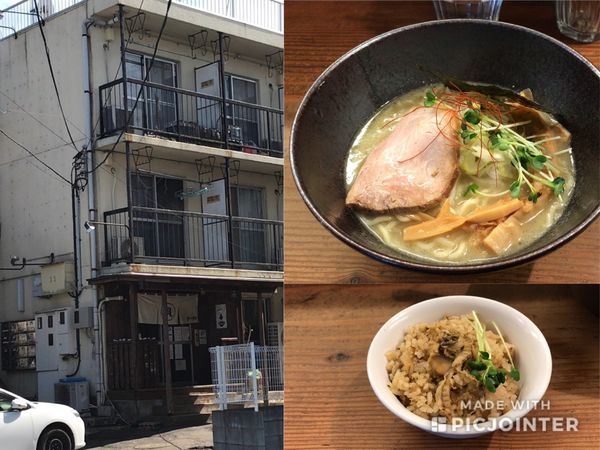 「濃厚牡蠣そば+貝めしセット¥970」@貝だしラーメン 貝ガラ屋の写真