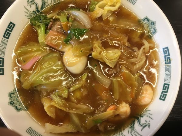 「五目あんかけラーメン 590円」@熱烈中華食堂 日高屋 浦和町谷店の写真