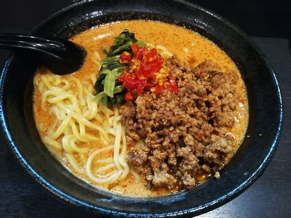 「3/1担々麺中級麺量大+10辛+肉増し」@地獄の担担麺 天竜 トツカーナモール店の写真