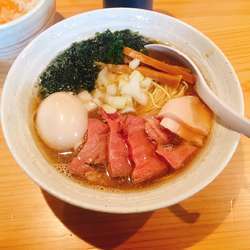 特製煮干しらぁ麺、味付き替え玉、卵かけご飯