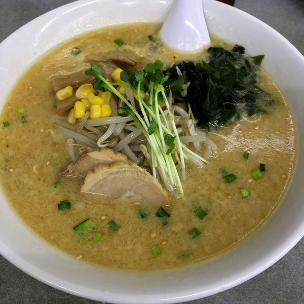 「みそらーめん　630円　こってり　50円　半ライス　0円」@会津ばんだいらーめんの写真