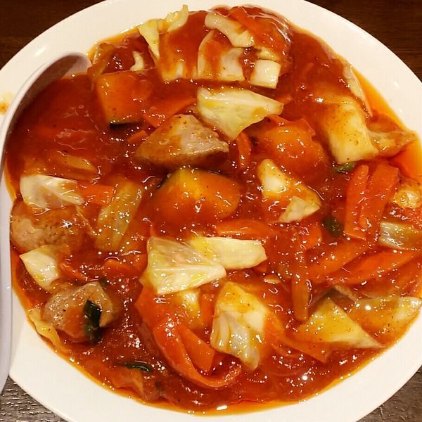 「【限定】スタミナ冷やし（中盛）８５０円」@麺屋 天海の写真