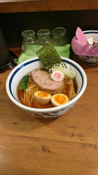 「細麺 中華そば味玉つき」@中華そば 志の田の写真