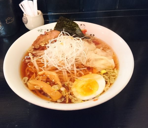 「ワンタン麺 正油」@白河多加水麺 奥我の写真